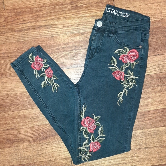 Vanilla Star embroidered black jeans - Picture 4 of 7